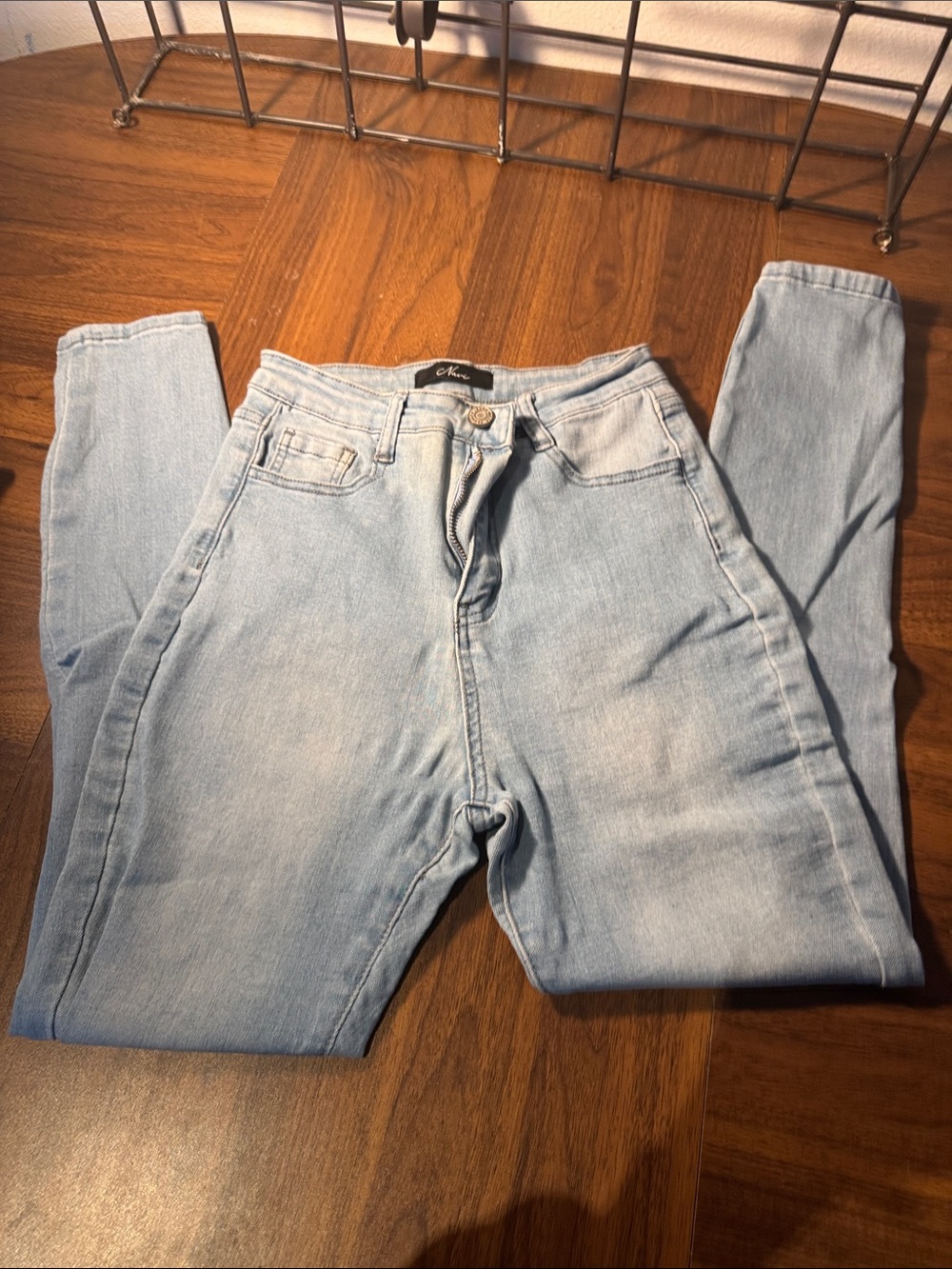 Light Wash Skinny Jeans for Women - High Rise